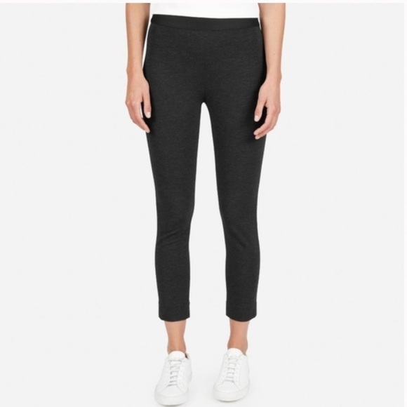 Everlane Pants gray ponte crop side zip size 4 - Picture 2 of 15
